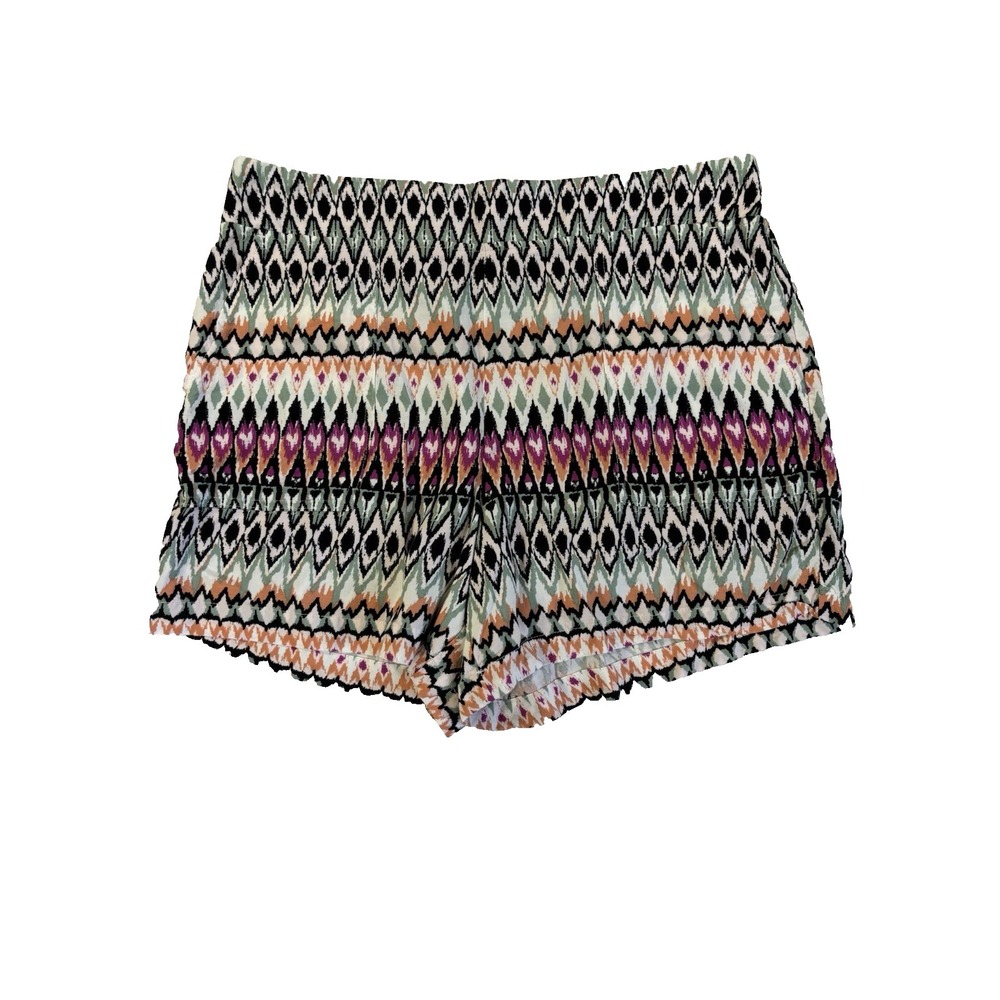 Wildfox Women's L Colorful Chevron Lightweight Summer Shorts Resort Travel Beach